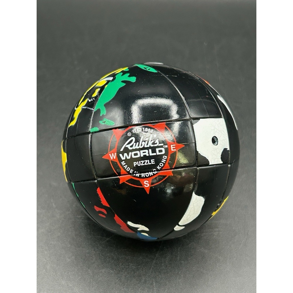 VTG 1982 Rubik's World Puzzle Globe Sphere Toy Hong Kong Cube